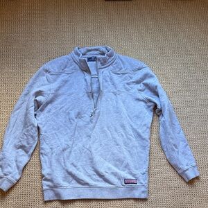 Vineyard Vines Light Gray Zip-Up Sweater